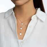 Unlock Platinum Lock Gold Personalised Necklace
